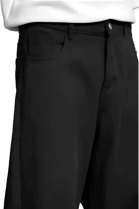 Men Relaxed Fit Mid Rise Black Jeans